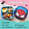imageYoobi  Star Wars X Classic Black Bento Box and Ice Pack or Kids ampamp Tweens  3 Compartment Lunch Box Dishwasher ampamp Microwave Safe  BPA ampamp PVC Free LeakproofSpider Man