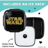 imageYoobi  Star Wars X Classic Black Bento Box and Ice Pack or Kids ampamp Tweens  3 Compartment Lunch Box Dishwasher ampamp Microwave Safe  BPA ampamp PVC Free LeakproofStar Wars