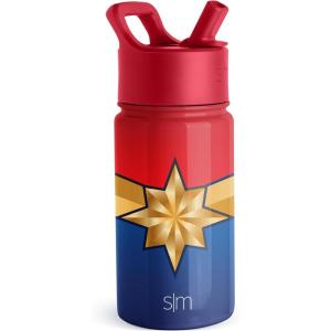 imageSimple Modern Kids Summit Water Bottle with Straw Lid  Star Wars R2D2 14oz Stainless Steel Cup Insulated Tumbler for Toddlers Boys School  R2D2MarvelCaptain Marvel