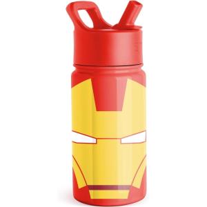 imageSimple Modern Kids Summit Water Bottle with Straw Lid  Star Wars R2D2 14oz Stainless Steel Cup Insulated Tumbler for Toddlers Boys School  R2D2MarvelIron Man Red Snapper