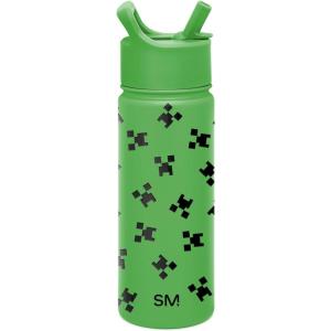 imageSimple Modern Kids Summit Water Bottle with Straw Lid  Star Wars R2D2 14oz Stainless Steel Cup Insulated Tumbler for Toddlers Boys School  R2D2Minecraft Creeper