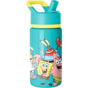 imageSimple Modern Kids Summit Water Bottle with Straw Lid  Star Wars R2D2 14oz Stainless Steel Cup Insulated Tumbler for Toddlers Boys School  R2D2SpongeBob Pals