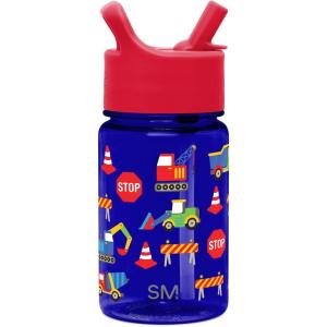 imageSimple Modern Star Wars The Mandalorian Baby Yoda Grogu Kids Water Bottle Plastic BPAFree Tritan Cup with Leak Proof Straw Lid  Durable for Toddlers Boys  Summit Collection  12oz Under Construction