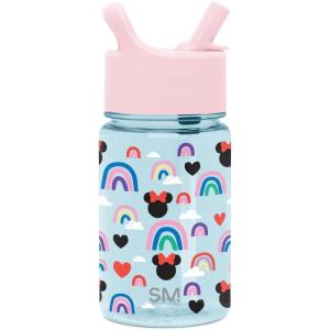 imageSimple Modern Star Wars The Mandalorian Baby Yoda Grogu Kids Water Bottle Plastic BPAFree Tritan Cup with Leak Proof Straw Lid  Durable for Toddlers Boys  Summit Collection  12ozDisneyMinnie Mouse Rainbow