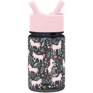 imageSimple Modern Star Wars The Mandalorian Baby Yoda Grogu Kids Water Bottle Plastic BPAFree Tritan Cup with Leak Proof Straw Lid  Durable for Toddlers Boys  Summit Collection  12oz Unicorn Fields