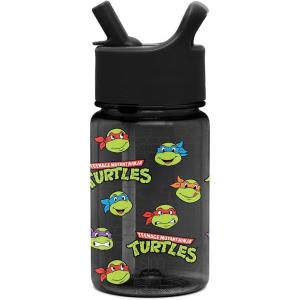 imageSimple Modern Star Wars The Mandalorian Baby Yoda Grogu Kids Water Bottle Plastic BPAFree Tritan Cup with Leak Proof Straw Lid  Durable for Toddlers Boys  Summit Collection  12ozViacomTMNT Turtles Unite