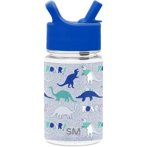 imageSimple Modern Star Wars The Mandalorian Baby Yoda Grogu Kids Water Bottle Plastic BPAFree Tritan Cup with Leak Proof Straw Lid  Durable for Toddlers Boys  Summit Collection  12oz Dinosaur Roar