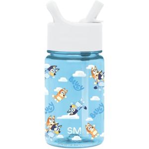 imageSimple Modern Star Wars The Mandalorian Baby Yoda Grogu Kids Water Bottle Plastic BPAFree Tritan Cup with Leak Proof Straw Lid  Durable for Toddlers Boys  Summit Collection  12ozBluey Sky