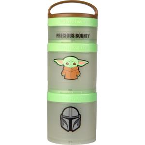 imageWhiskware Star Wars Stackable Snack Containers for Kids and Toddlers 3 Stackable Snack Cups for School or Travel Mando Grogu and ShipBaby Yoda Grogu and The Mandalorian Helmet