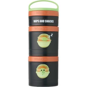 imageWhiskware Star Wars Stackable Snack Containers for Kids and Toddlers 3 Stackable Snack Cups for School or Travel Mando Grogu and ShipThe Child Naps and Snacks