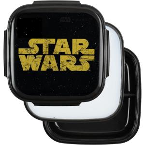 imageYoobi  Star Wars X Classic Black Bento Box and Ice Pack or Kids ampamp Tweens  3 Compartment Lunch Box Dishwasher ampamp Microwave Safe  BPA ampamp PVC Free LeakproofStar Wars