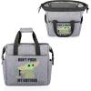imagePICNIC TIME Star Wars Mandalorian Grogu On The Go Lunch Bag Soft Cooler Lunch Box Insulated Lunch Bag Heathered GrayStar Wars Mandalorian Grogu Buttons  Heathered Gray