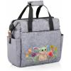 imagePICNIC TIME Star Wars Mandalorian Grogu On The Go Lunch Bag Soft Cooler Lunch Box Insulated Lunch Bag Heathered GrayStar Wars Mandalorian Grogu Flowers  Heathered Gray