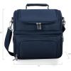 imagePICNIC TIME Star Wars Mandalorian Grogu Pranzo Lunch Bag Insulated Lunch Box with Utensil Set Lunch Cooler Bag BlackStar Wars Mandalorian Grogu  Navy Blue