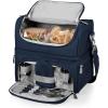 imagePICNIC TIME Star Wars Mandalorian Grogu Pranzo Lunch Bag Insulated Lunch Box with Utensil Set Lunch Cooler Bag BlackStar Wars Mandalorian Grogu  Navy Blue