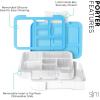 imageSimple Modern Star Wars Bento Lunch Box for Kids  BPA Free Leakproof Dishwasher Safe  Lunch Container for Boys Toddlers  Porter Collection  5 Compartments  Grogu Force StrongBluey Sky