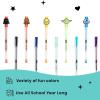 imageYoobi x Star Wars Gel Pens  10Pack wInterchangeable Silicone Charms Includes Grogu Darth Vader Yoda Chewbacca R2D2 ampamp C3PO  Fun for Boys ampamp Girls  10mm PointStar Wars