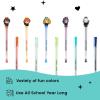 imageYoobi x Star Wars Gel Pens  10Pack wInterchangeable Silicone Charms Includes Grogu Darth Vader Yoda Chewbacca R2D2 ampamp C3PO  Fun for Boys ampamp Girls  10mm PointHarry Potter