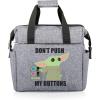 imagePICNIC TIME Star Wars Mandalorian Grogu On The Go Lunch Bag Soft Cooler Lunch Box Insulated Lunch Bag Heathered GrayStar Wars Mandalorian Grogu Buttons  Heathered Gray