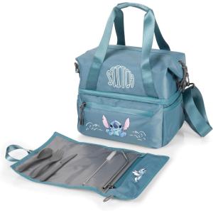 imagePICNIC TIME Star Wars Darth Vader Tarana Insulated Lunch Bag Made from Recycled Material Lunch Box with Picnic Set Upcycled Lunch Cooler Bag Carbon BlackDisney Lilo  Stich  Aurora Blue