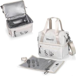 imagePICNIC TIME Star Wars Darth Vader Tarana Insulated Lunch Bag Made from Recycled Material Lunch Box with Picnic Set Upcycled Lunch Cooler Bag Carbon BlackDisney 100  Halo Gray