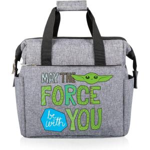 imagePICNIC TIME Star Wars Mandalorian Grogu On The Go Lunch Bag Soft Cooler Lunch Box Insulated Lunch Bag Heathered GrayStar Wars Mandalorian Grogu Force  Heathered Gray