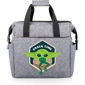 imagePICNIC TIME Star Wars Mandalorian Grogu On The Go Lunch Bag Soft Cooler Lunch Box Insulated Lunch Bag Heathered GrayStar Wars Mandalorian Grogu Snack Time  Heathered Gray