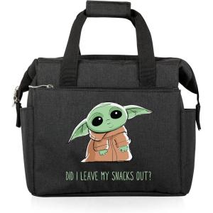 imagePICNIC TIME Star Wars Mandalorian Grogu On The Go Lunch Bag Soft Cooler Lunch Box Insulated Lunch Bag Heathered GrayStar Wars Mandalorian Grogu Snacks Out  Black