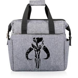 imagePICNIC TIME Star Wars Mandalorian Grogu On The Go Lunch Bag Soft Cooler Lunch Box Insulated Lunch Bag Heathered GrayStar Wars Mandalorian Mythosaur Skull  Heathered Gray