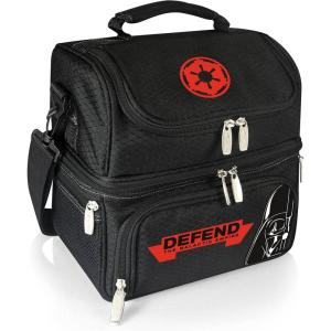 imagePICNIC TIME Star Wars Mandalorian Grogu Pranzo Lunch Bag Insulated Lunch Box with Utensil Set Lunch Cooler Bag BlackStar Wars Darth Vader  Black