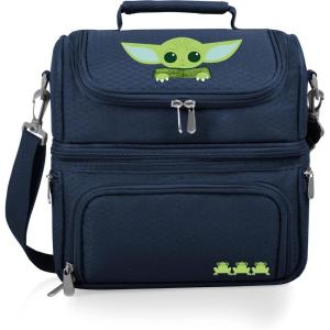 imagePICNIC TIME Star Wars Mandalorian Grogu Pranzo Lunch Bag Insulated Lunch Box with Utensil Set Lunch Cooler Bag BlackStar Wars Mandalorian Grogu  Navy Blue