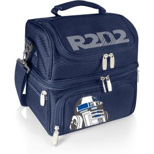 imagePICNIC TIME Star Wars Mandalorian Grogu Pranzo Lunch Bag Insulated Lunch Box with Utensil Set Lunch Cooler Bag Navy BlueStar Wars R2D2  Navy Blue