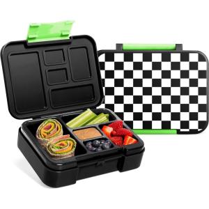 imageSimple Modern Star Wars Bento Lunch Box for Kids  BPA Free Leakproof Dishwasher Safe  Lunch Container for Boys Toddlers  Porter Collection  5 Compartments  Grogu Force StrongPattern Black and White Checkmate