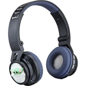 imageStar Wars The Child Kids Bluetooth Headphones Wireless Headphones with Microphone Includes Aux Cord Volume Reduced Kids Foldable Headphones for School Home or Travel