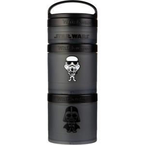 imageWhiskware Star Wars Stackable Snack Containers for Babies Kids and Toddlers 3 Stackable Snack Cups for School and Travel Formula and Cupholder Friendly Stormtrooper and Darth Vader