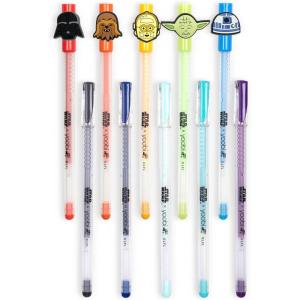 imageYoobi x Star Wars Gel Pens  10Pack wInterchangeable Silicone Charms Includes Grogu Darth Vader Yoda Chewbacca R2D2 ampamp C3PO  Fun for Boys ampamp Girls  10mm PointStar Wars
