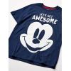 imageAmazon Essentials Disney  Marvel  Star Wars Boys and Toddlers ShortSleeve TShirts Previously Spotted Zebra MultipacksGreyNavyBlueMickey Awesome