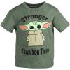 imageSTAR WARS The Mandalorian The Child TShirt and French Terry Shorts Outfit Set Infant to Big KidGreen  Grey