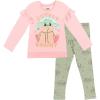 imageSTAR WARS The Child Baby Girls TShirt and Leggings Outfit Set Infant to Big KidPink  Green