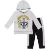 imageSTAR WARS The Mandalorian Fleece Pullover Hoodie and Pants Outfit Set Infant to Big Kid Sizes 12 Months  1820GrayBlack