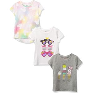 imageAmazon Essentials Disney  Marvel  Star Wars  Frozen  Princess Girls and Toddlers ShortSleeve TShirts MultipacksGrey MinnieWhiteSummer