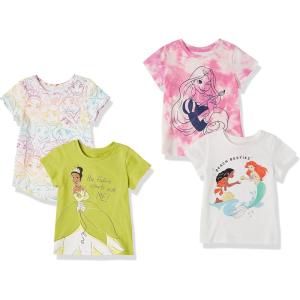 imageAmazon Essentials Disney  Marvel  Star Wars  Frozen  Princess Girls and Toddlers ShortSleeve TShirts MultipacksPrincess