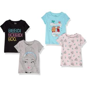 imageAmazon Essentials Disney  Marvel  Star Wars  Frozen  Princess Girls and Toddlers ShortSleeve TShirts MultipacksPrincess Cinderella