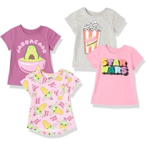 imageAmazon Essentials Disney  Marvel  Star Wars  Frozen  Princess Girls and Toddlers ShortSleeve TShirts MultipacksStar Wars