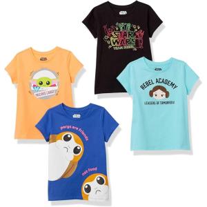 imageAmazon Essentials Disney  Marvel  Star Wars  Frozen  Princess Girls and Toddlers ShortSleeve TShirts MultipacksStar Wars Rebel