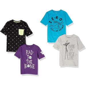 imageAmazon Essentials Disney  Marvel  Star Wars Boys and Toddlers ShortSleeve TShirts Previously Spotted Zebra MultipacksBlack Color BlockBlueGreyPurple Text Print