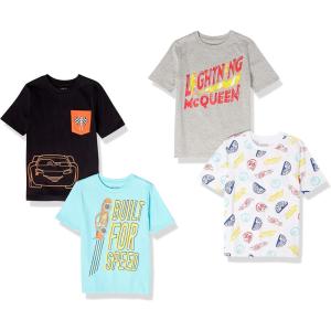 imageAmazon Essentials Disney  Marvel  Star Wars Boys and Toddlers ShortSleeve TShirts Previously Spotted Zebra MultipacksCarsLightning Mcqueen