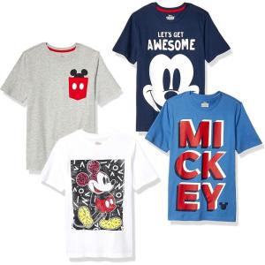 imageAmazon Essentials Disney  Marvel  Star Wars Boys and Toddlers ShortSleeve TShirts Previously Spotted Zebra MultipacksGreyNavyBlueMickey Awesome