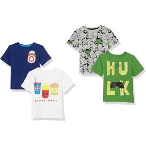 imageAmazon Essentials Disney  Marvel  Star Wars Boys and Toddlers ShortSleeve TShirts Previously Spotted Zebra MultipacksMarvel Hulk