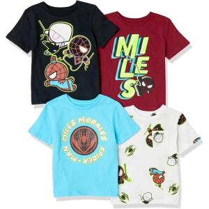 imageAmazon Essentials Disney  Marvel  Star Wars Boys and Toddlers ShortSleeve TShirts Previously Spotted Zebra MultipacksMarvel Miles Morales